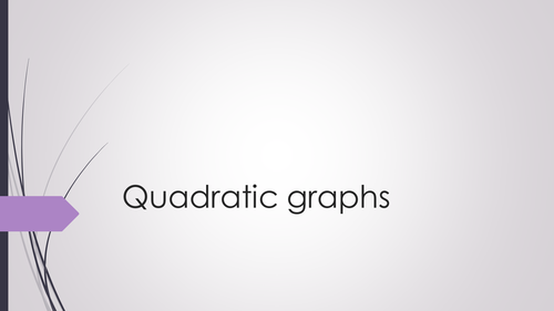 Quadratic graphs for new foundation