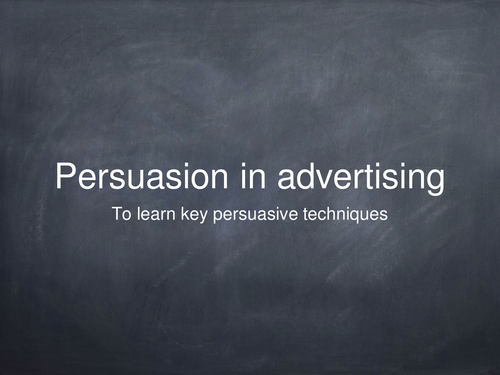 Introduction to advertising - persuasive writing unit