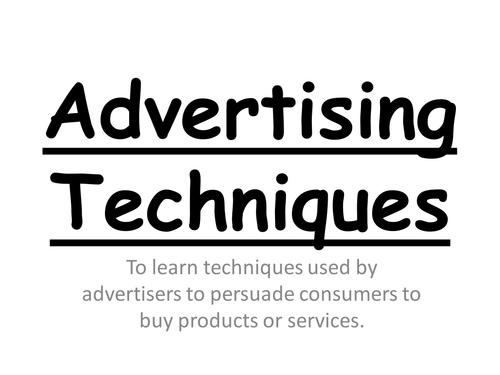 Introduction to advertising - GCSE Media