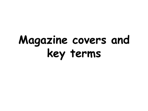Magazine covers conventions - media coursework