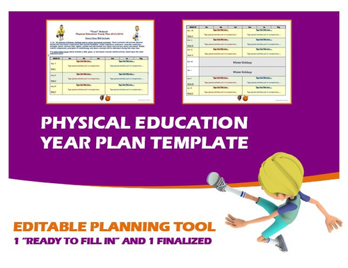 Physical Education Year Plan- Editable Template