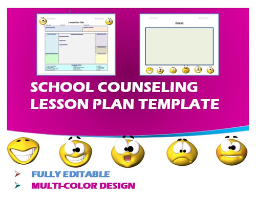 Lesson Plan Template- School Counseling (Editable)