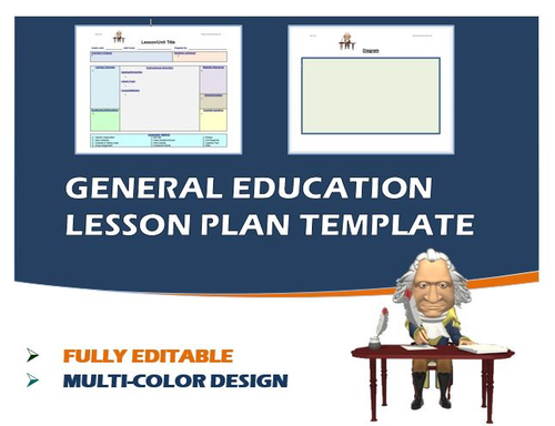 Lesson Plan Template- General Education (Editable)