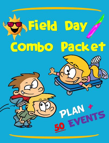 Field Day Combo Packet- Comprehensive Beach Themed Plan and 50 Event Pack