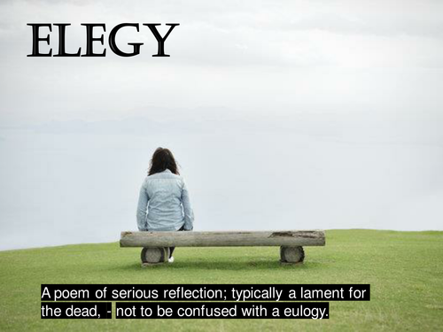 OCR GCE H074 Literature Poetry - 'Elegy'  by Carol Ann Duffy.