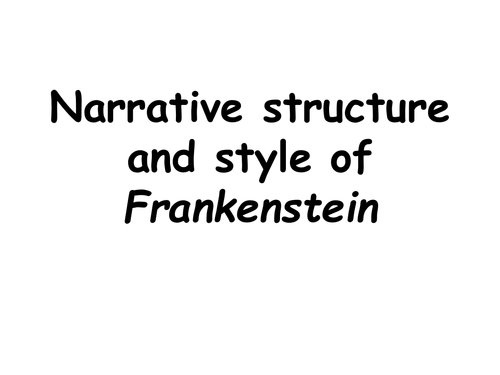 Narrative structure in Frankenstein