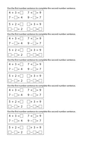 year 1 maths challenges -  number