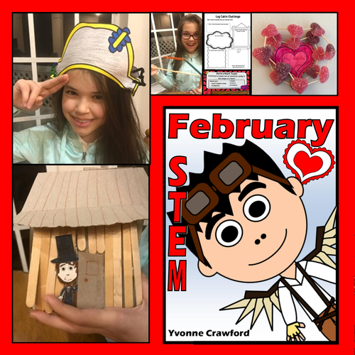 STEM Center Challenges - Valentine's Day Presidents Day STEAM