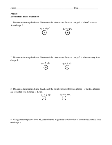 electrostatic-force-teaching-resources