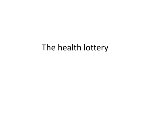 Can you win the healthy lottery ? a game to explore inequalities in health