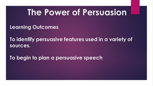 Room 101 - presuade and argue lesson