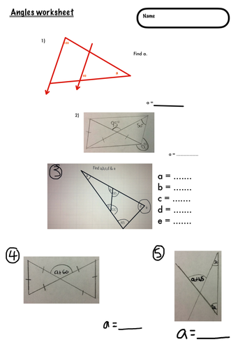 Missing angles problems