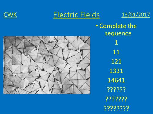 GCSE Physics - Electric Fields lesson plan and presentation