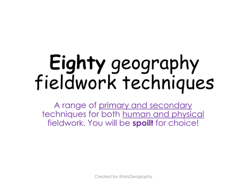 Eighty fieldwork techniques