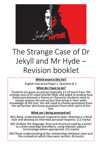 Jekyll & Hyde revision booklet (AQA)