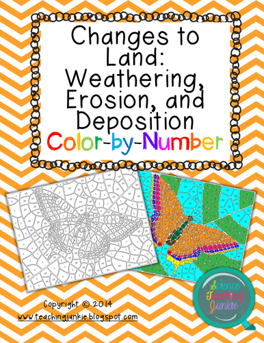 Changes to Land: Weathering, Erosion, and Deposition Color-by-Number