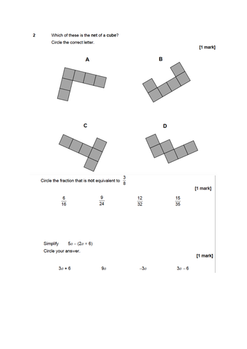 9-1 AQA and AQA Style multiple choice Foundation