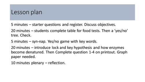 9-1 New spec AQA Enzymes