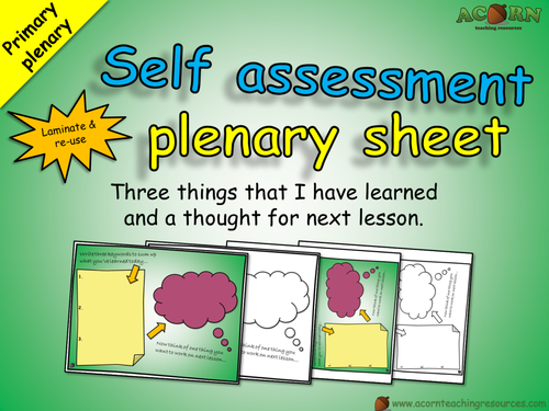 Classroom resource - Primary self assessment plenary