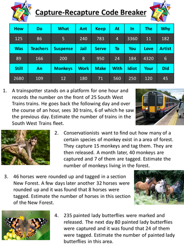 Capture Recapture - NEW GCSE