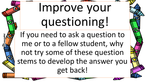DEVELOPING YOUR QUESTIONING - DISPLAY