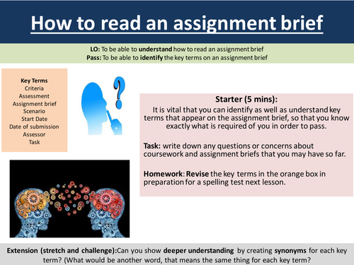 BTEC support How to read an assignment brief part 2