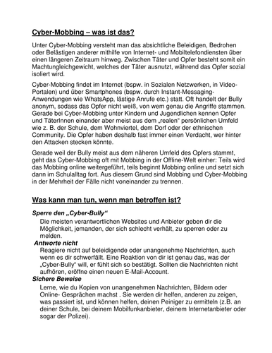 Cybermobbing