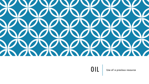 Using Oil as a resource