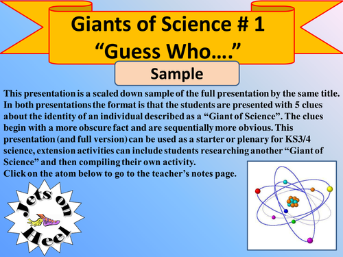 Sample of Giants of Science