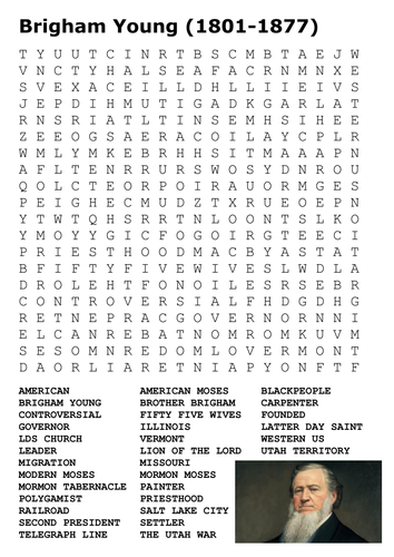 Brigham Young Word Search