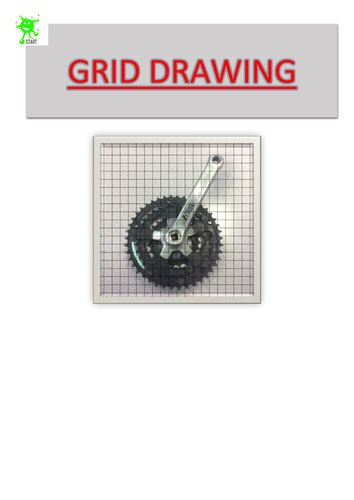 Art. Grid Drawing. Bike part