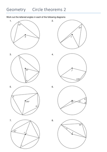 Circle Theorem: Angle at the centre of a circle.