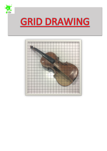 Art. Grid Drawing. Violin