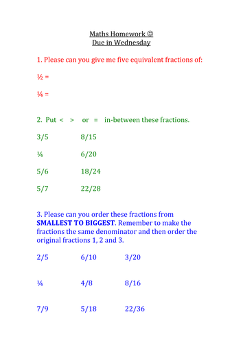 help me with my math homework fractions