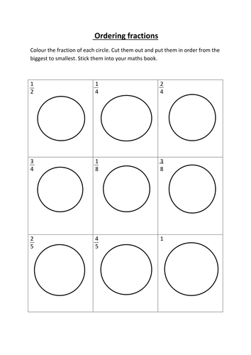 Fraction worksheet