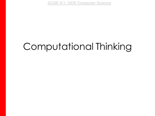 Computational thinking