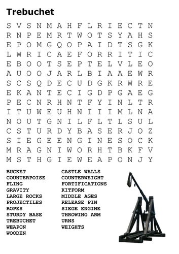 Trebuchet Word Search