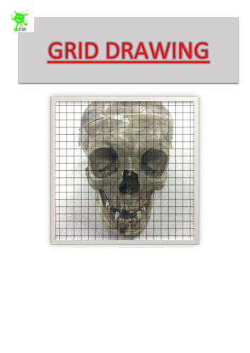 Art. Skull Grid Drawing 11