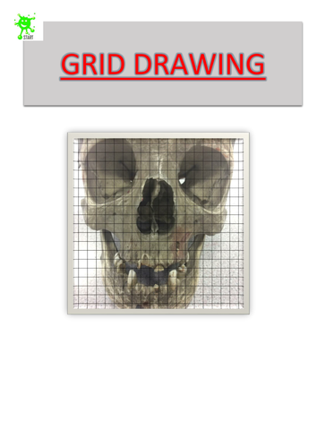Art. Skull Grid Drawing 10