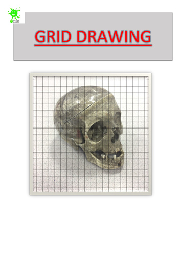 Art. Skull Grid Drawing 6