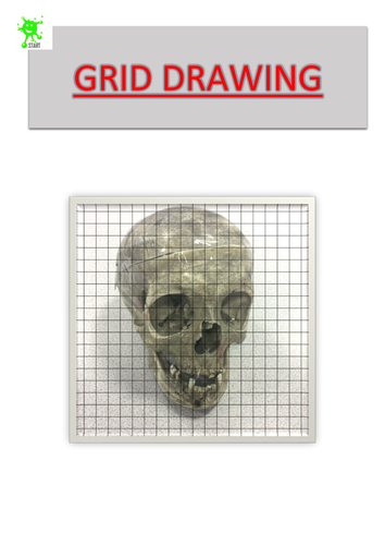 Art. Skull Grid Drawing 5