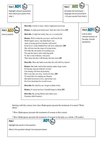 NEW AQA 9-1 - ROMEO AND JULIET REVISION MATERIAL