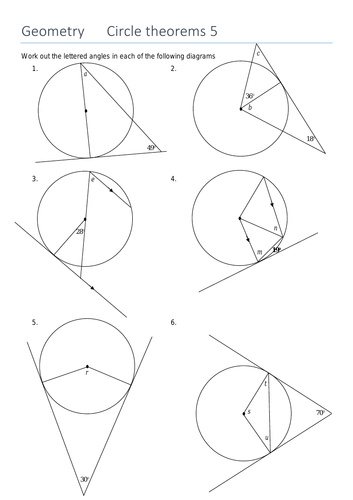 Circle Theorem: Angle between a tangent and its radius | Teaching Resources