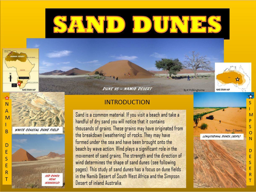 SAND DUNES OF THE NAMIB (AFRICA) AND SIMPSON(AUSTRALIA) DESERTS