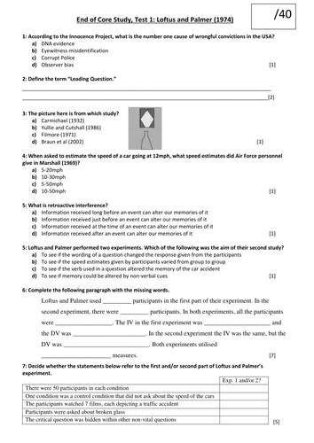 Criminological psychology. Eyewitness testimony. EWT. Yarmey. Loftus and Palmer. Classic study.