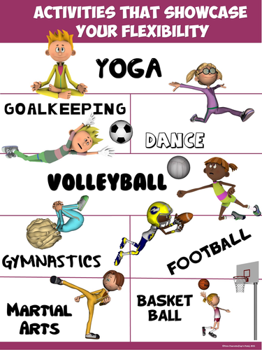 PE Poster: Activities that Showcase your Flexibility