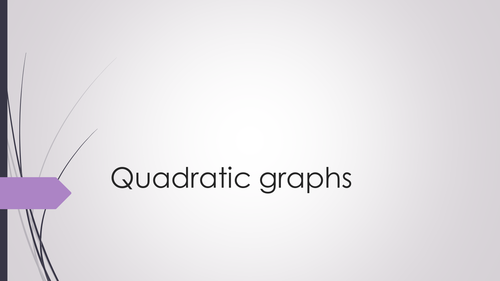 Quadratic graphs for new Foundation