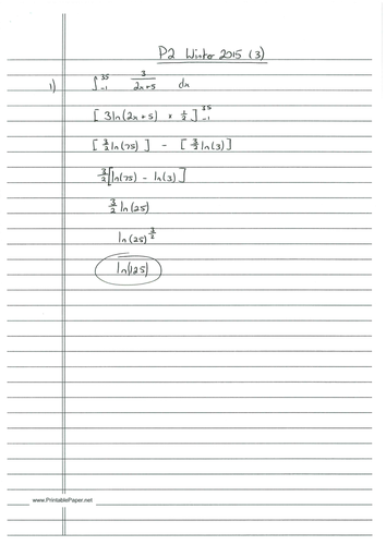 CIE A-Level Maths Pure 2 (P2) Worked Solutions - October/November 2013 (3)