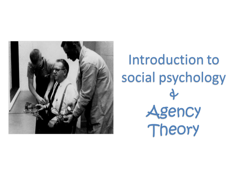 Edexcel Psychology, swocial psychology presentation on Agency Theory
