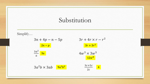 Substitution Rich Task
